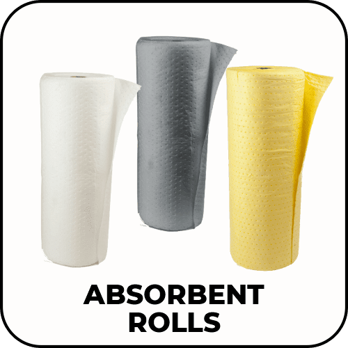SpillSmart Absorbent Rolls in various colors for general purpose oil and hazchem spill control