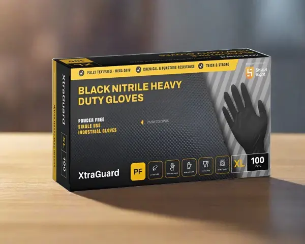 Black Nitrile Disposable Gloves for hand protection