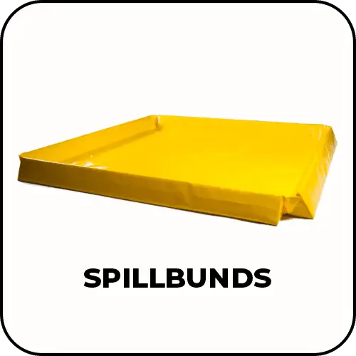 Spillmaster portable spill bund with memory foam walls, used for flexible hazardous spill containment.
