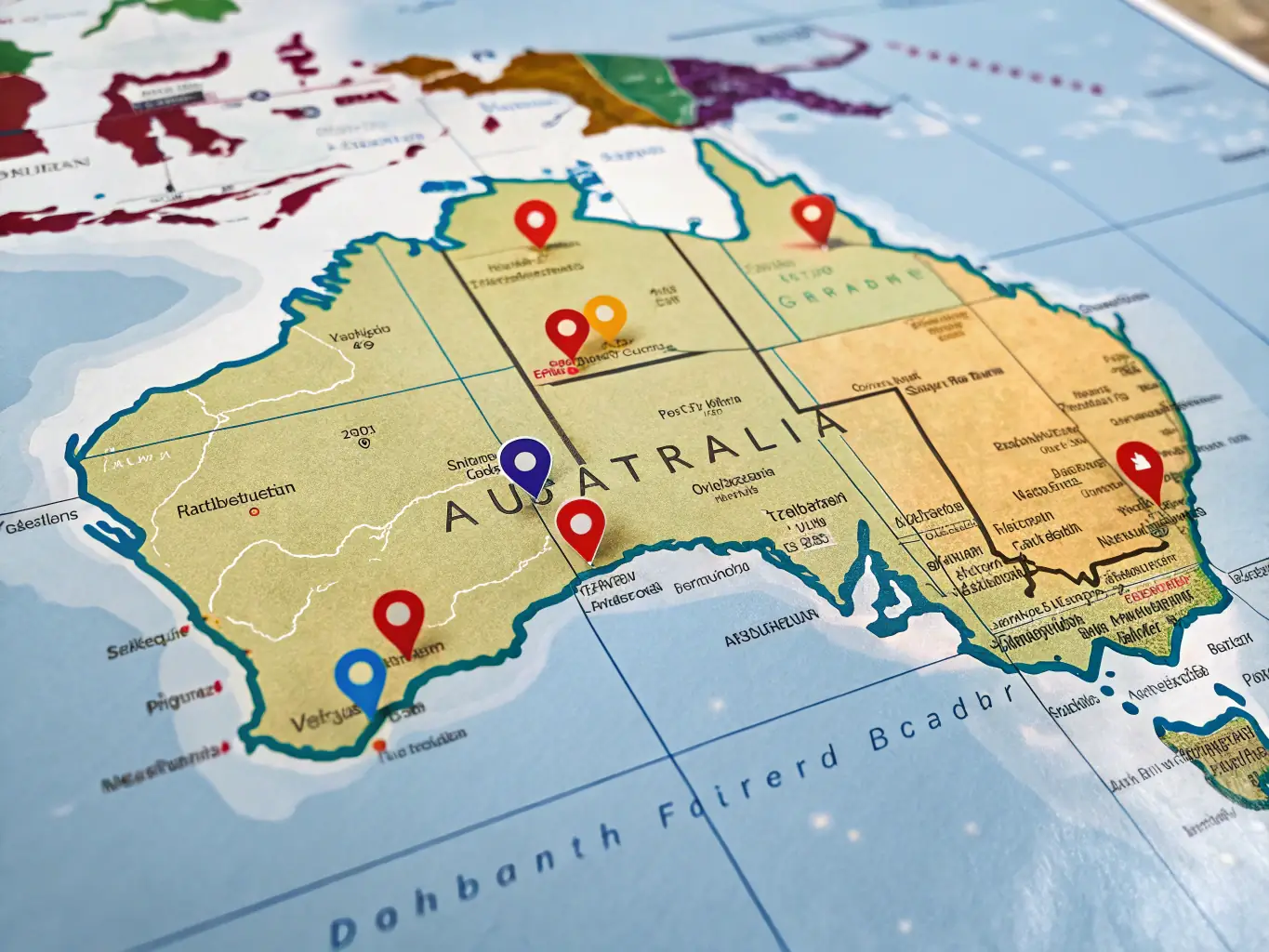 A map of Australia highlighting key distribution points and customer locations served by Spillkits.com.au, visually representing their extensive reach across the country.