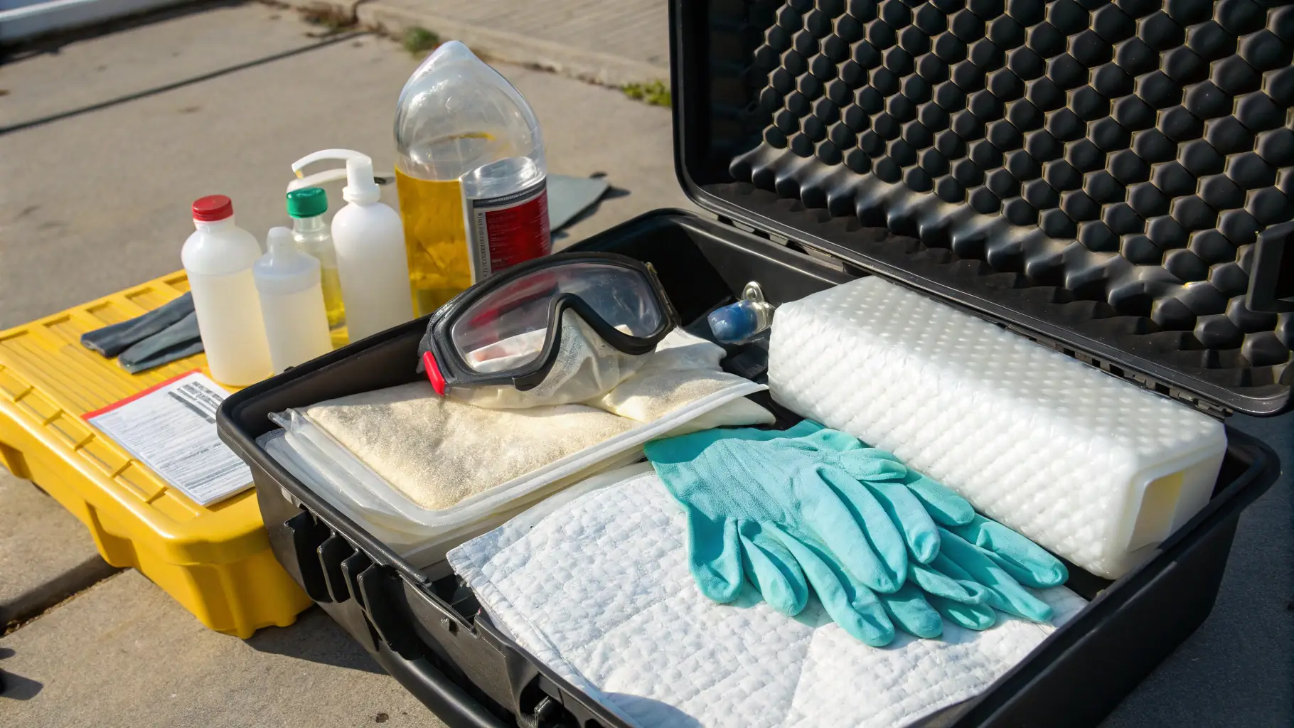 Portable spill kit for hazardous chemical containment and cleanup Spill Kits  Safety Gear Australia