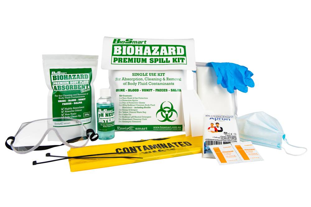BioSmart Premium BioHazard Spill Kit for Infection Control and Safe Bodily Fluid Cleanup Spillkitscomau BioSmart Premium BioHazard Spill Kit for Infection Control and Safe Bodily Fluid Cleanup Spill Kits Safety Gear Australia