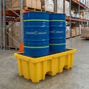 2 Drum Spill Pallet Bund with Drain