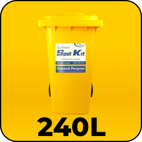 240L General Purpose Spill Kit – Yellow Mobile Wheely Bin