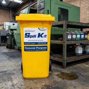 Alternative view of 120L General Purpose Spill Kit – Yellow Mobile Wheely Bin