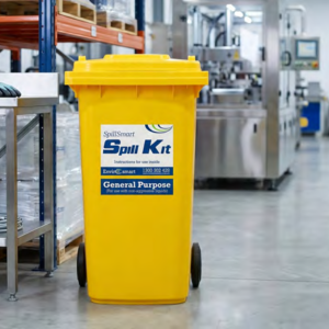 240L General Purpose Spill Kit – Yellow Mobile Wheely Bin - Image 3