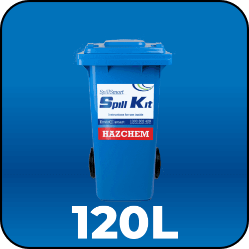 120L Chemical Spill Kit (Hazchem Rated) – Blue Mobile Wheely Bin