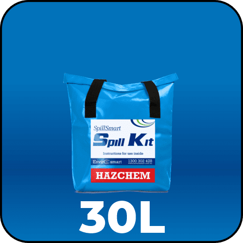 30L Chemical Spill Kit (Hazchem Rated) – Blue PVC Carry Bag