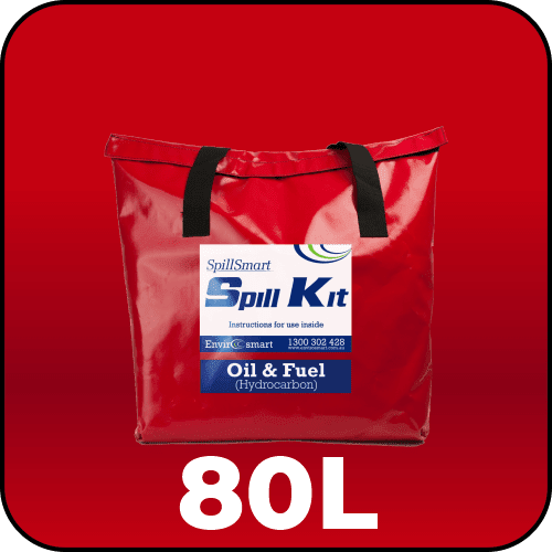 80L Oil and Fuel Spill Kit – Red PVC Carry Bag