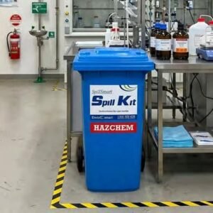Alternative view of 120L Chemical Spill Kit (Hazchem Rated) – Blue Mobile Wheely Bin