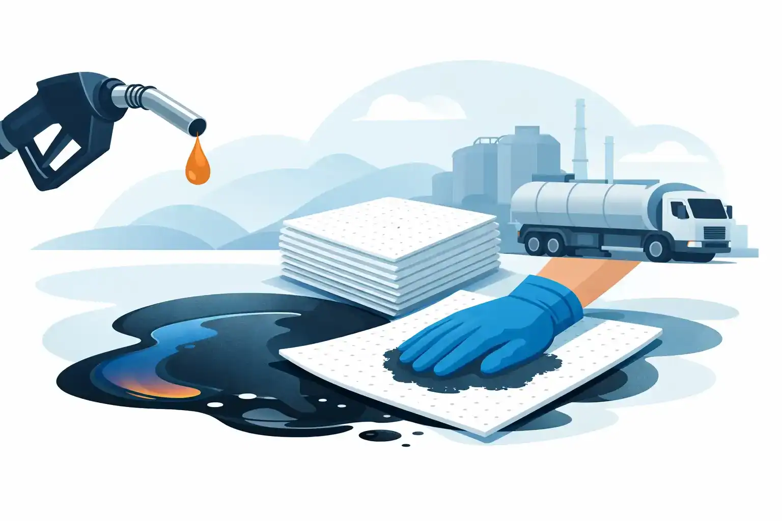 Heavy Duty Oil & Fuel Absorbent Pads