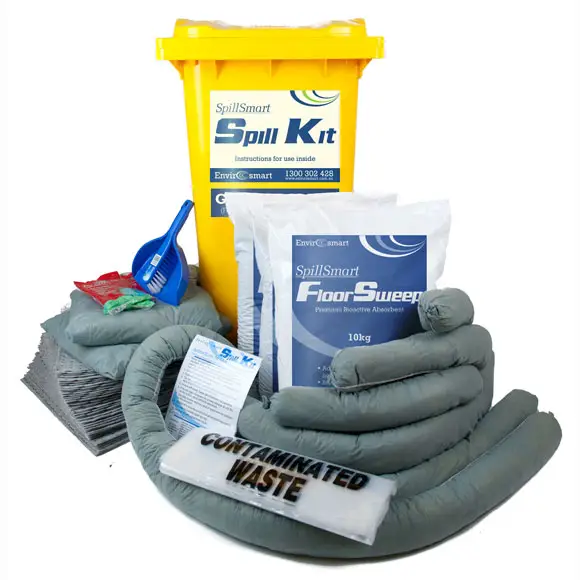 Alternative view of 240L General Purpose Spill Kit – Yellow Mobile Wheely Bin