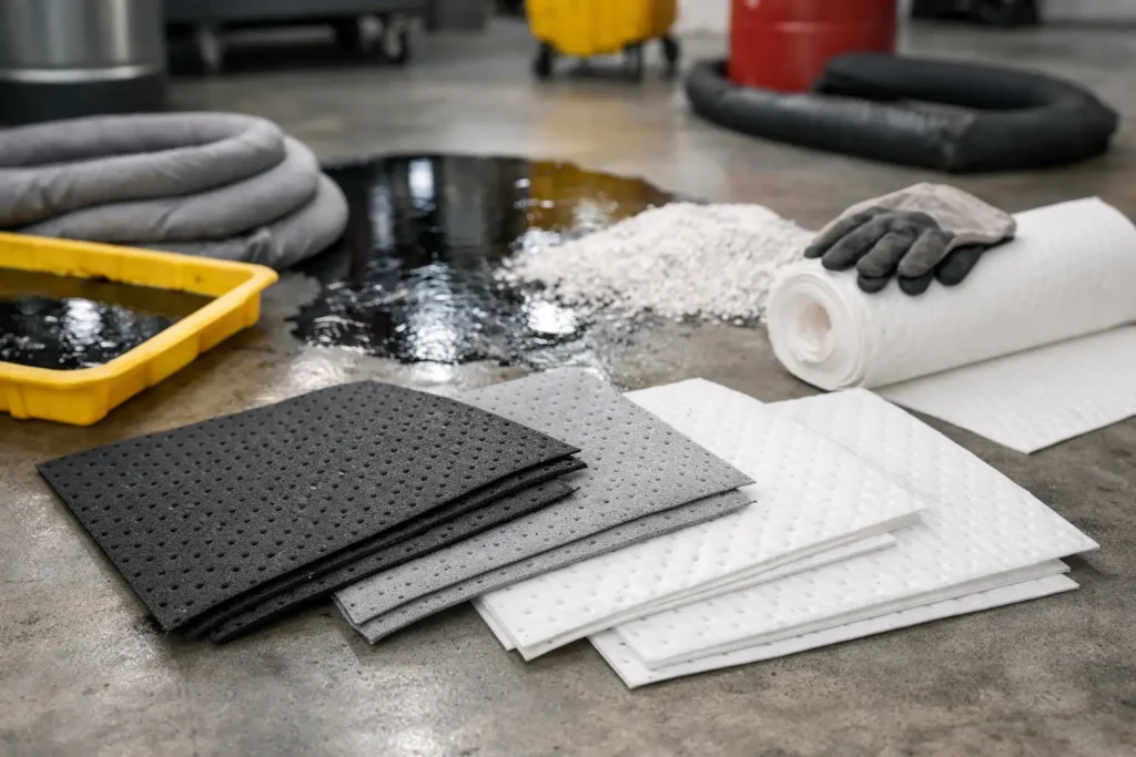 Absorbent Pads Comparison for Industrial Spills - Spillkits Spillkits